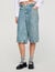 Distressed denim Bermuda shorts