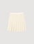 Short tweed pleated skirt