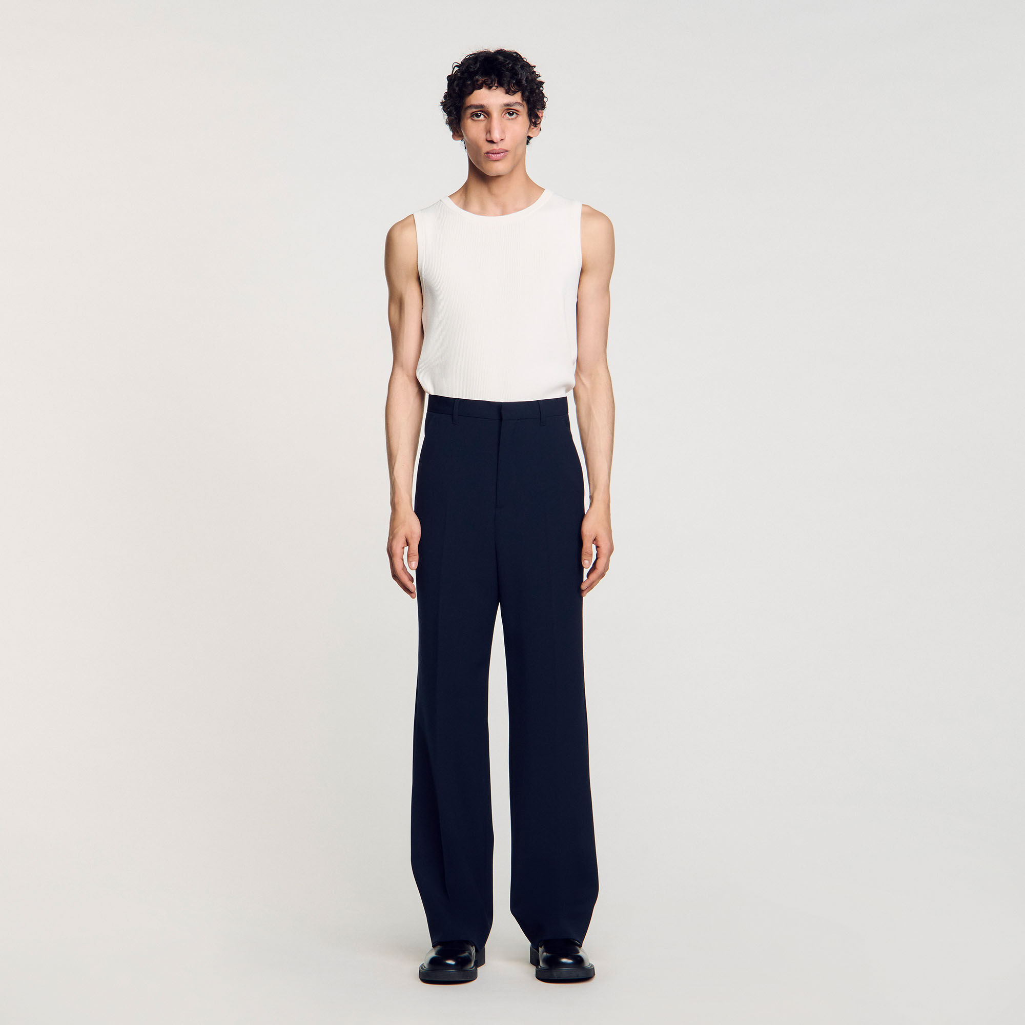 Wool suit trousers
