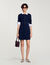 Short button-up knit dress