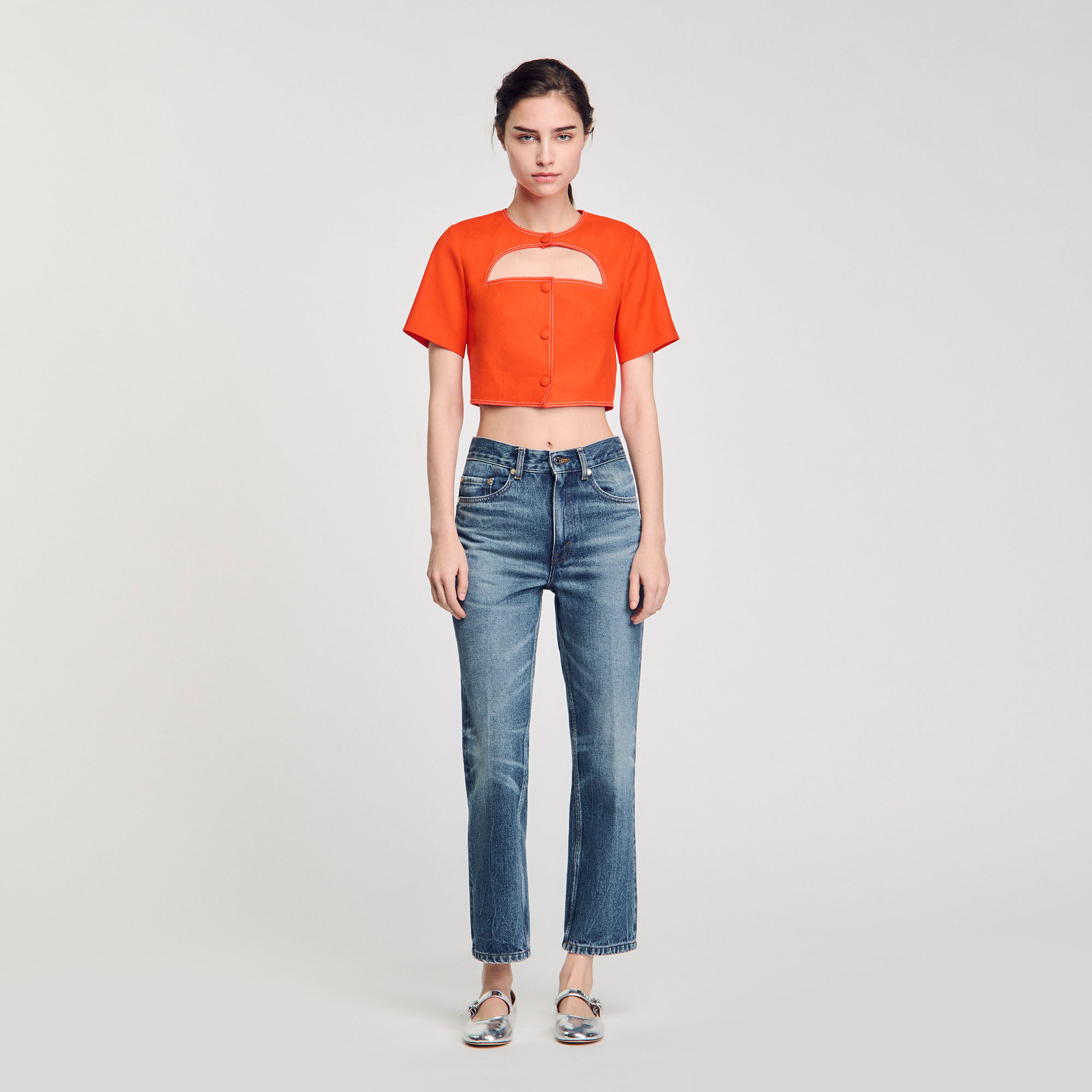Sandro - 【美品】sandro PARIS サンドロ セットアップスーツ 44