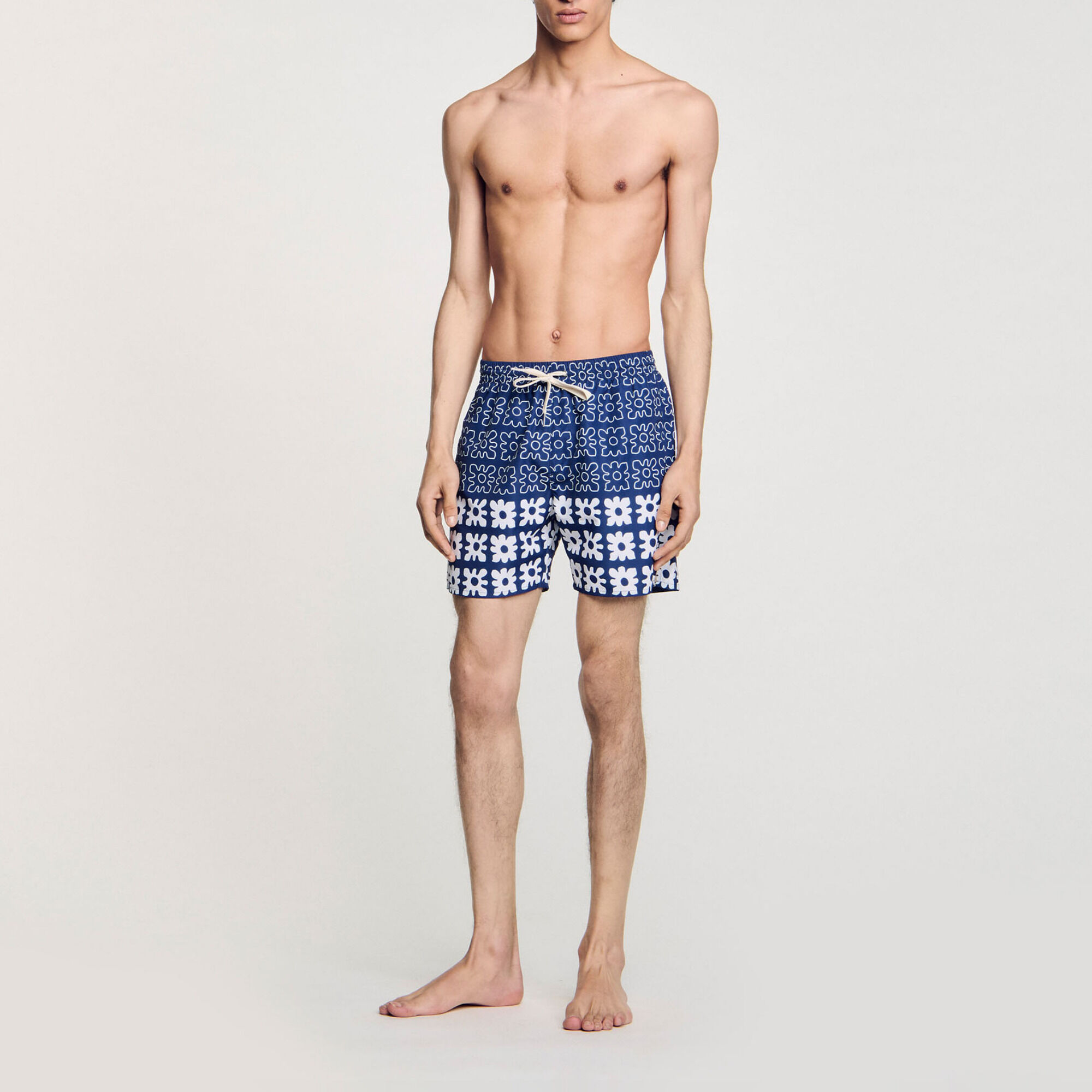 Floral print swim trunks