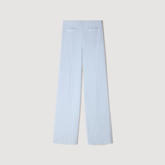 Striped sequin trousers