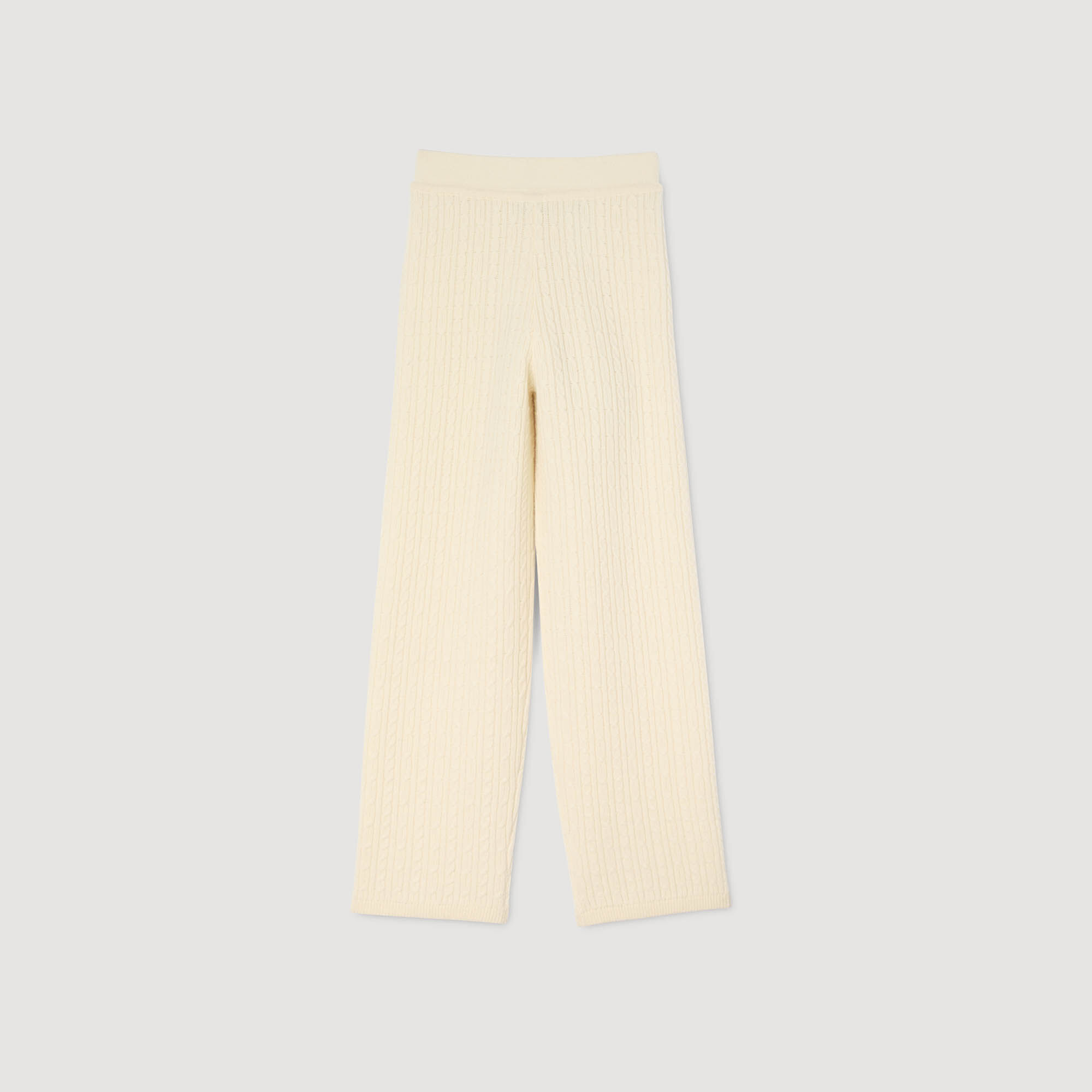 Cable knit trousers