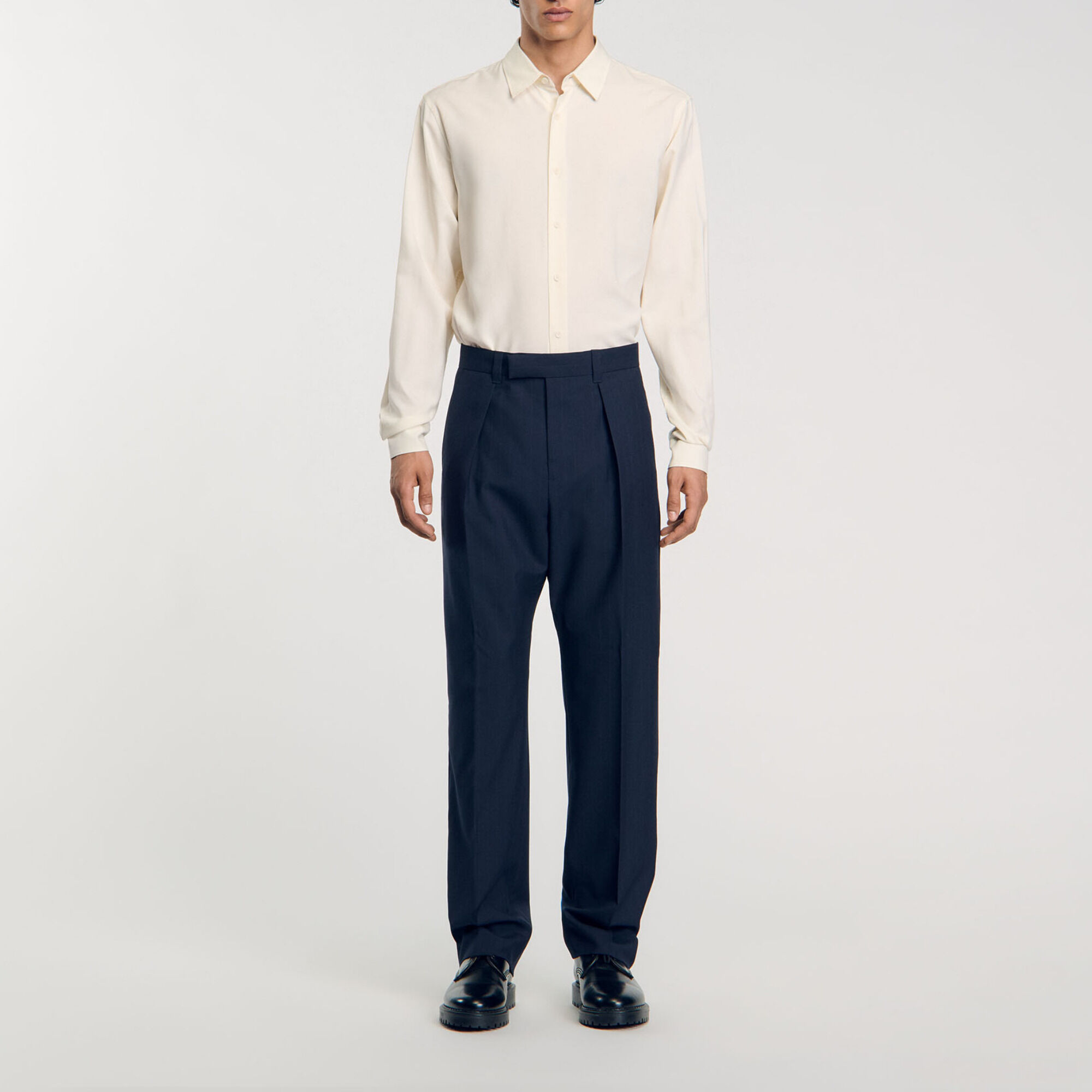 Box pleat trousers