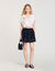 Short dual-material skirt