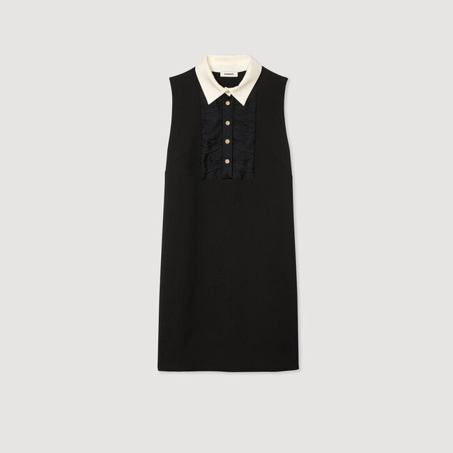Short dress with contrast collar