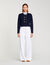 Cardigan with removable ruffled collar