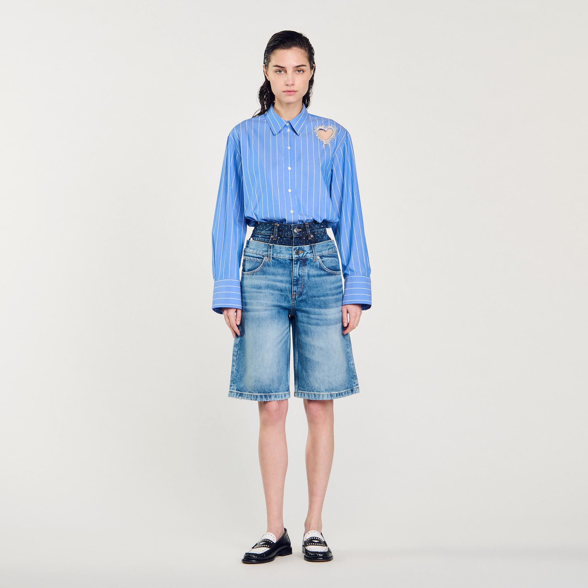 Blue jean bermuda shorts hotsell