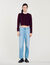 Knit cardigan with ruffled collar