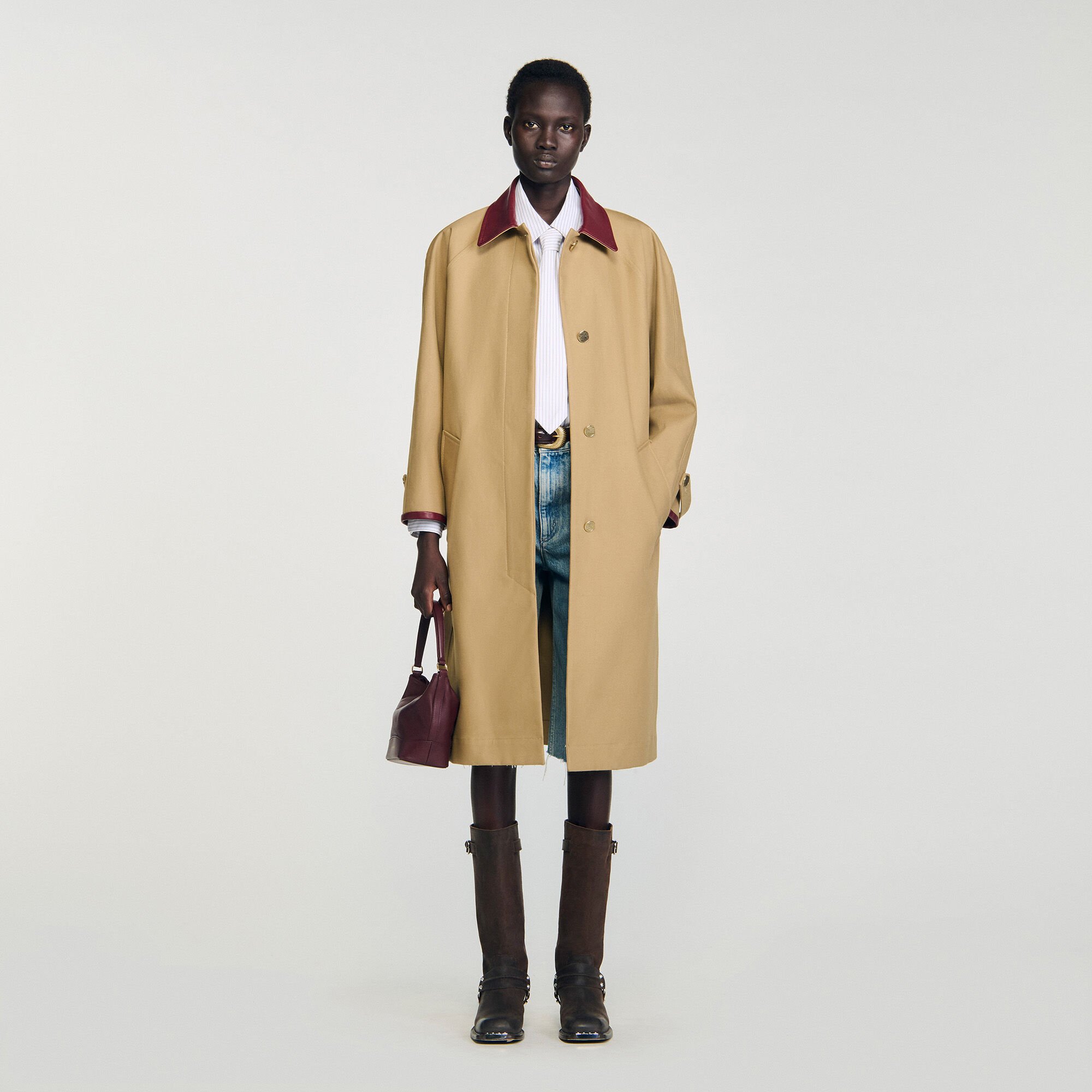 Sandro Parisサンドロ・パリ　ウールジャケットコート　ベージュ　36 Sandro_SFPOU00241-16_F_1.jpg