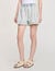 Beaded and rhinestone denim shorts