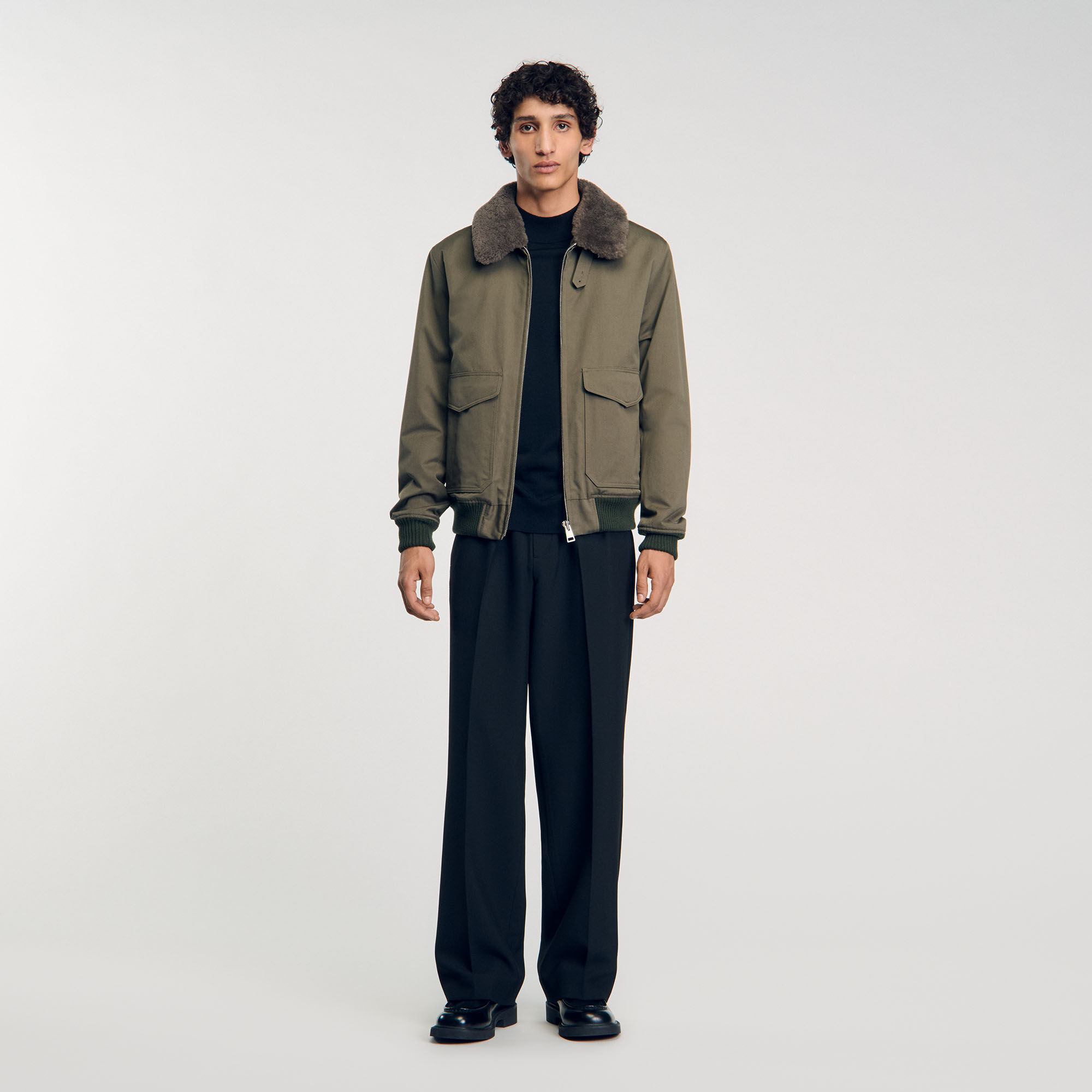 Fur collar jacket