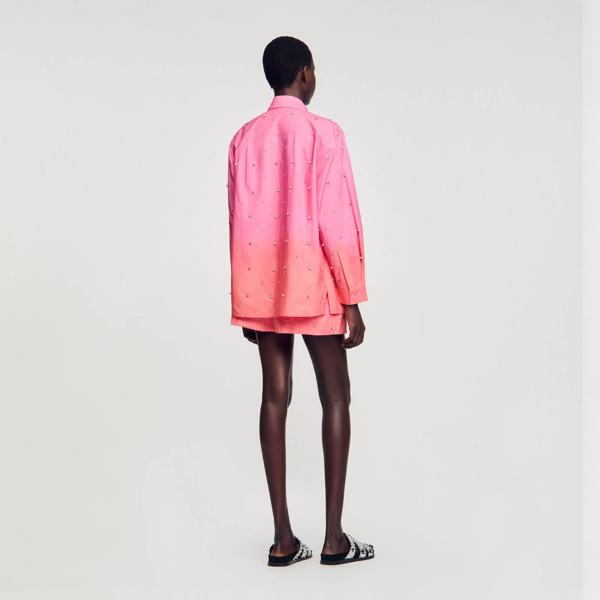 Rhinestone dip dye shirt