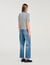 Cardigan with denim collar