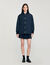 Puffer jacket with teddy collar