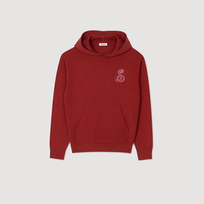 Knit sweatshirt with snake detail - Men | Sandro