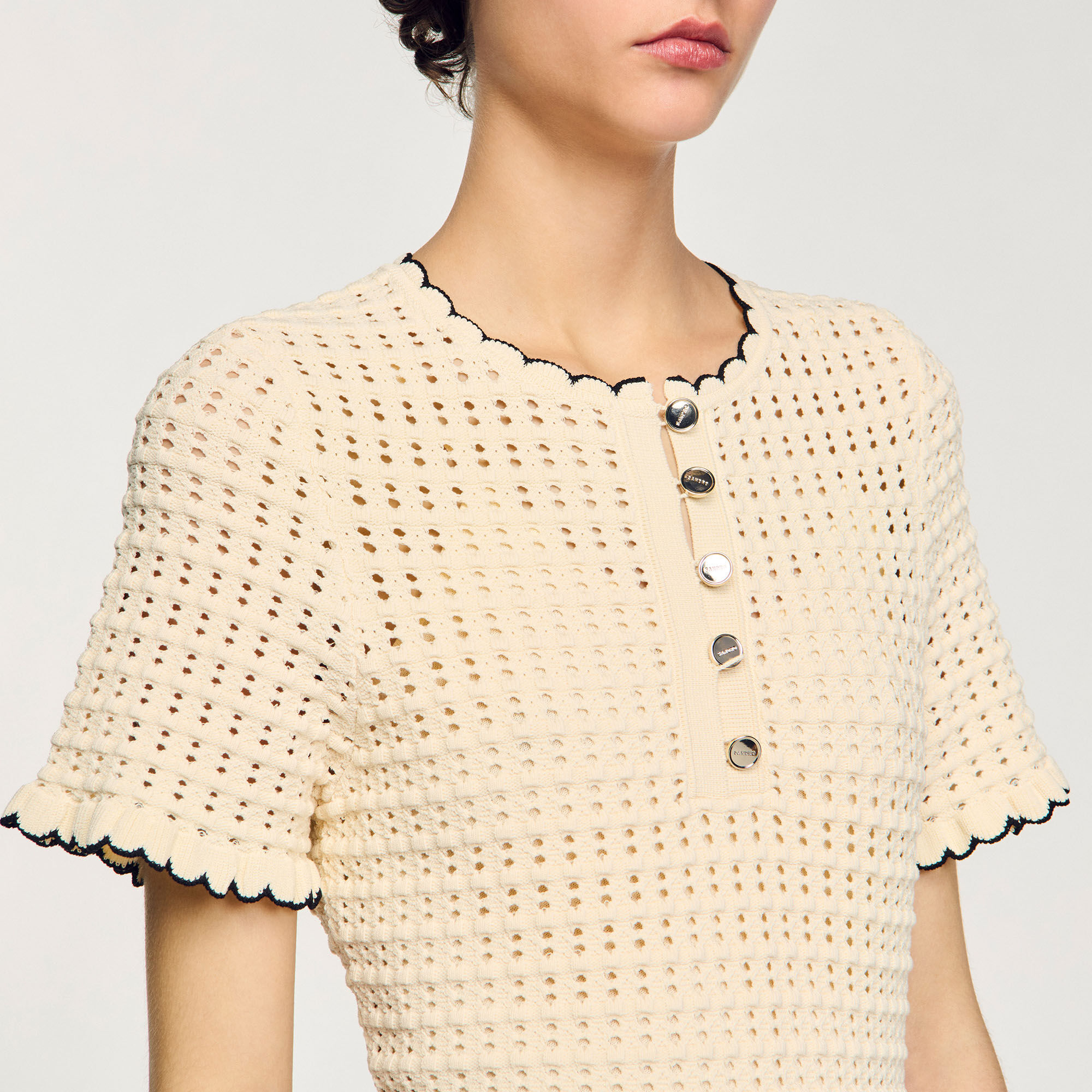 ❤️25新作 新品 ♡ Sandro 白ニットミニワンピース♡ 589