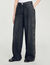 Wide-leg rhinestone jeans