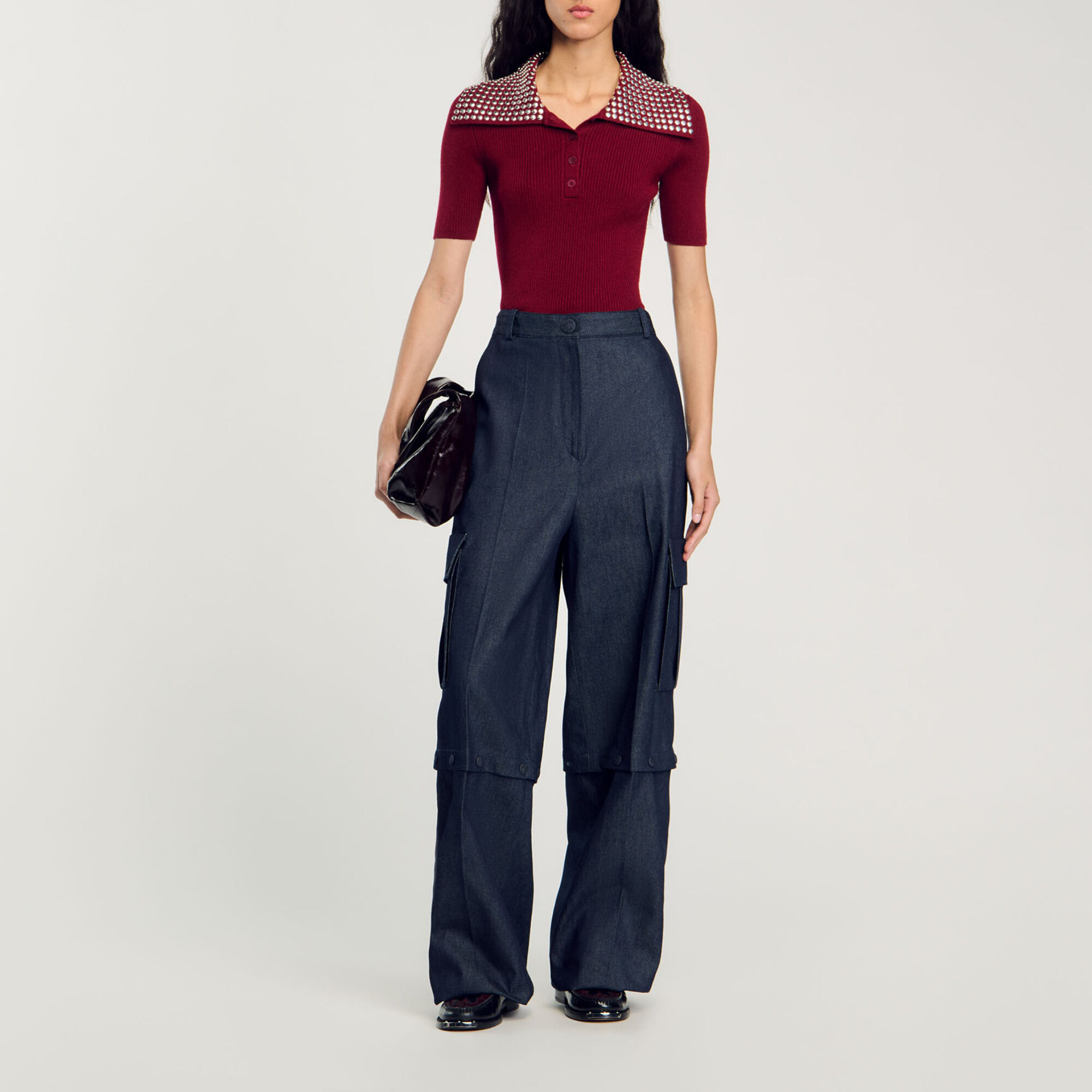 Convertible denim trousers - Women | Sandro