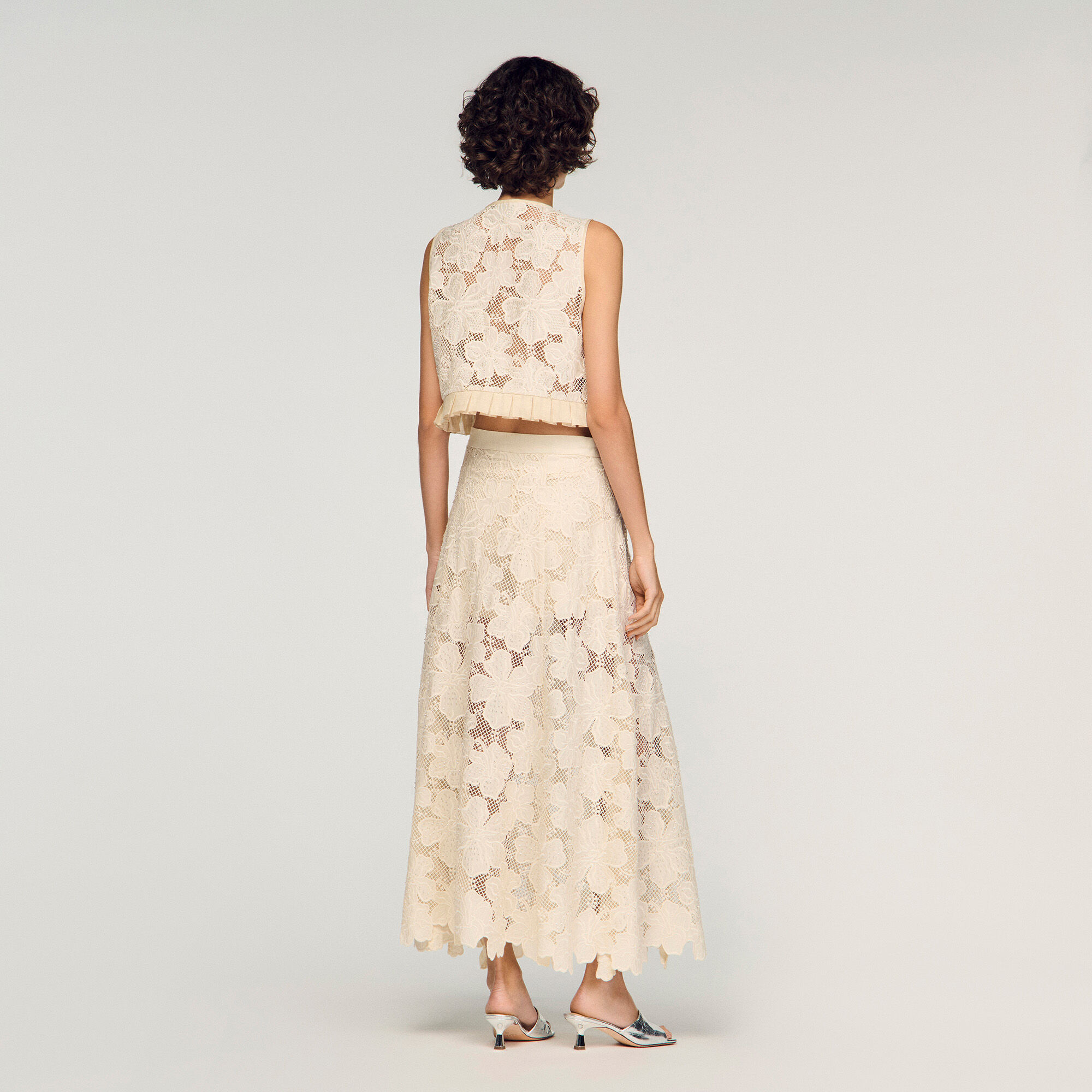 Long guipure skirt