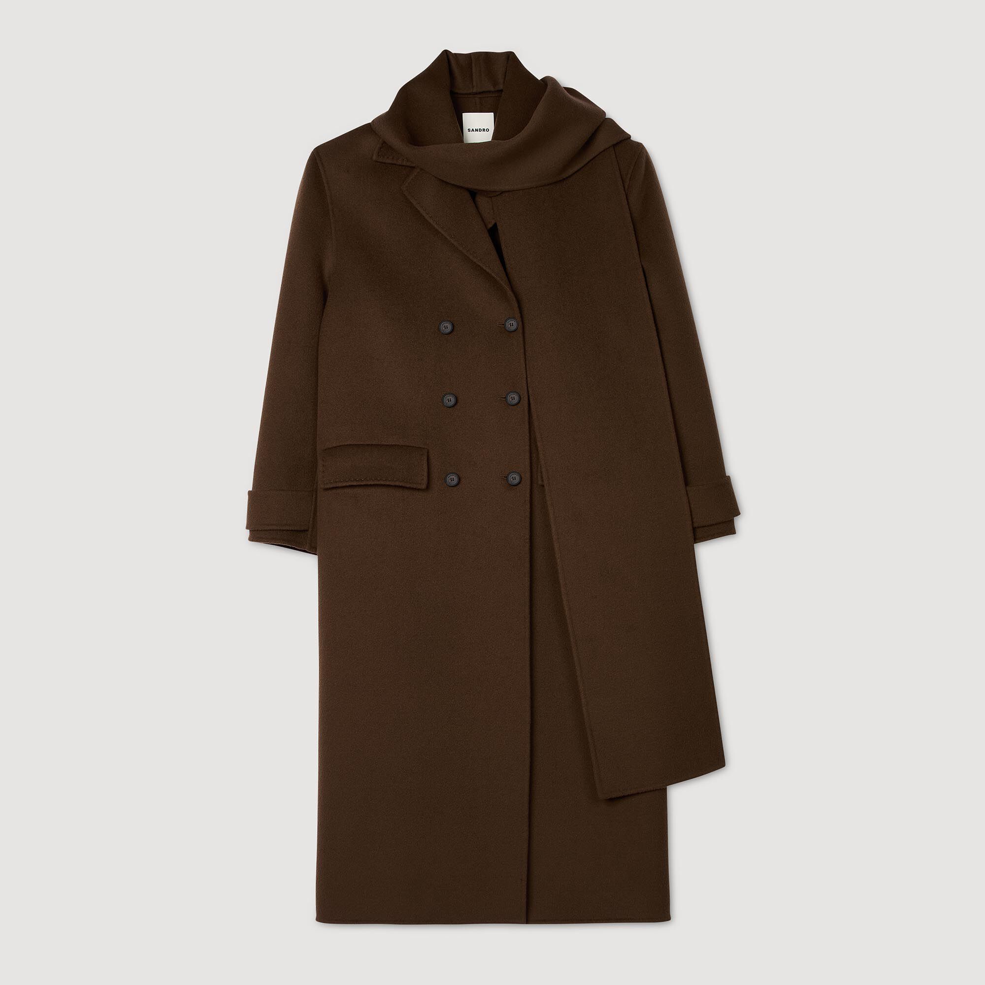 Sandro double breasted wool coat hotsell