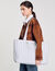 Striped canvas tote bag