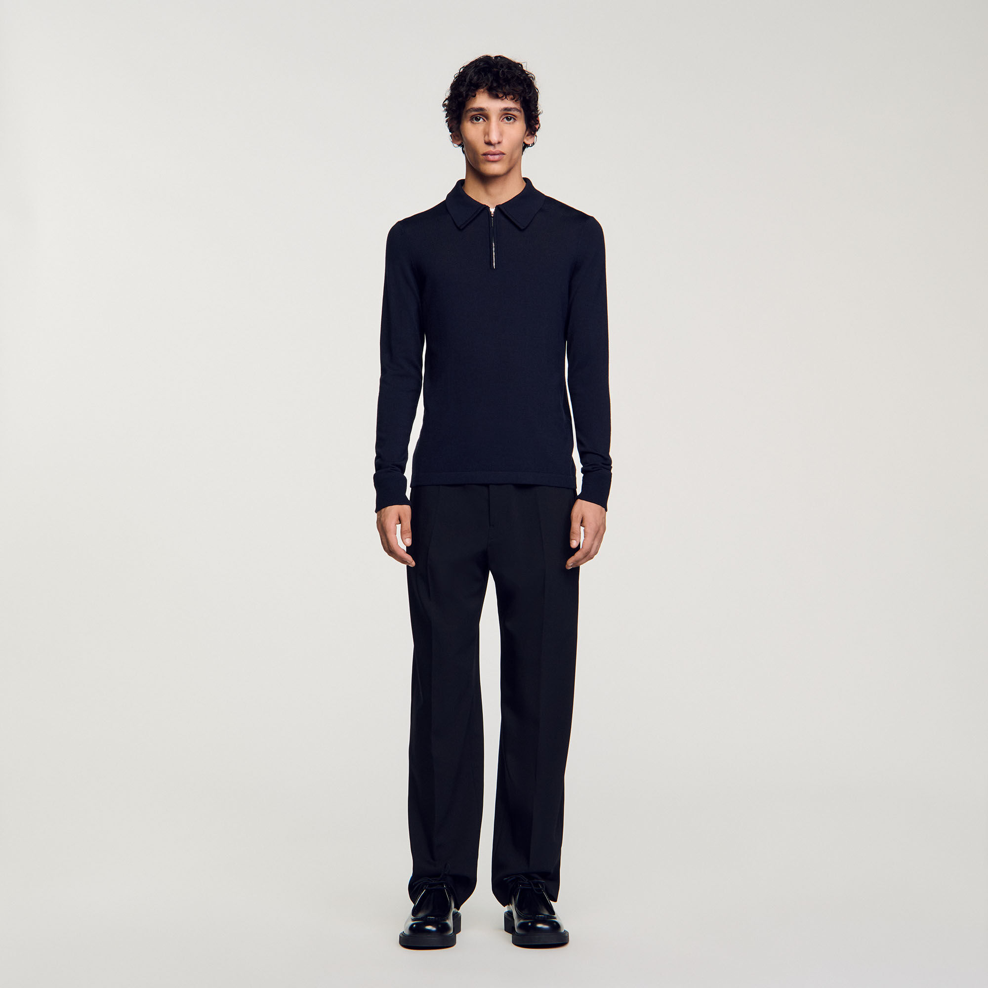 Knit polo jumper