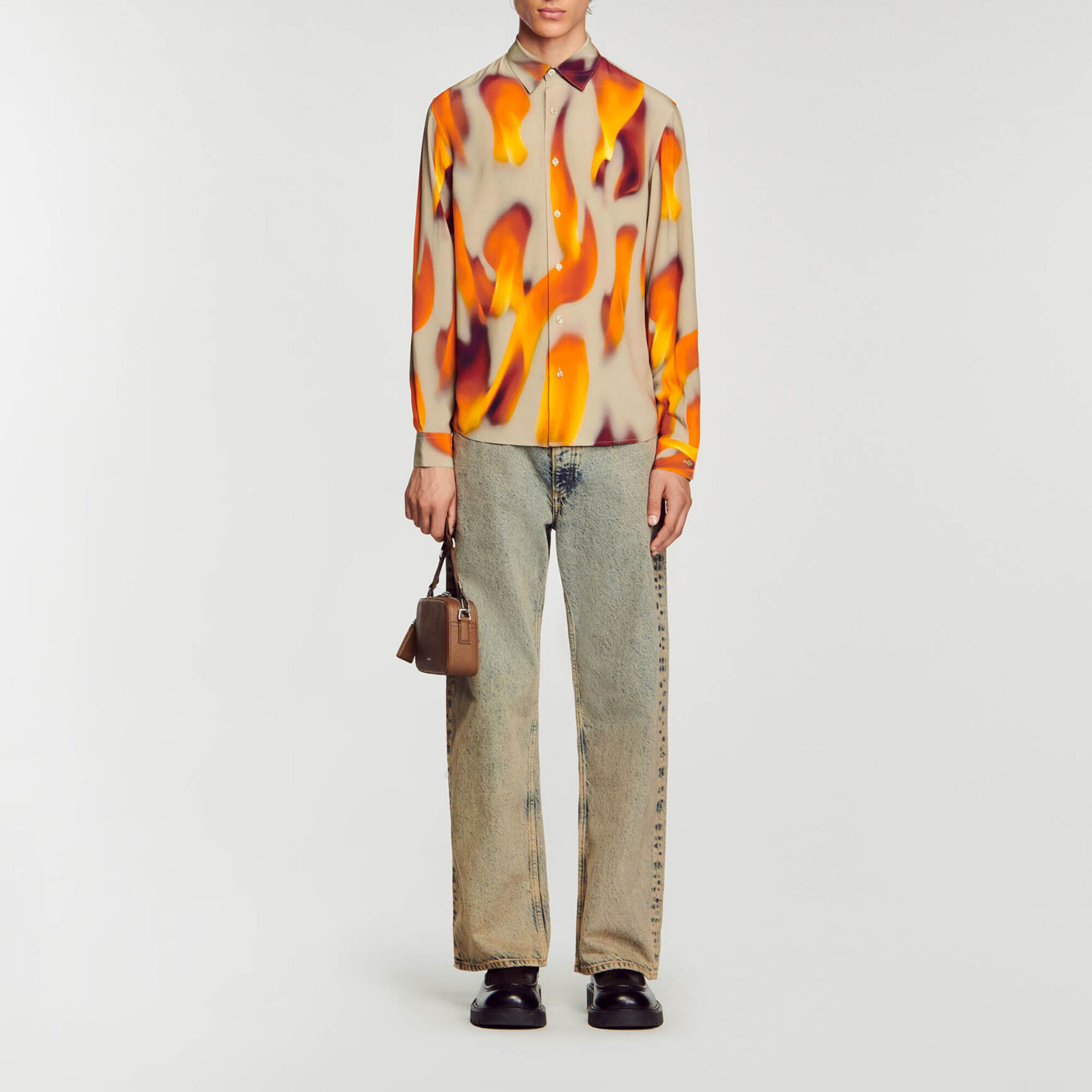 Flame pattern shirt