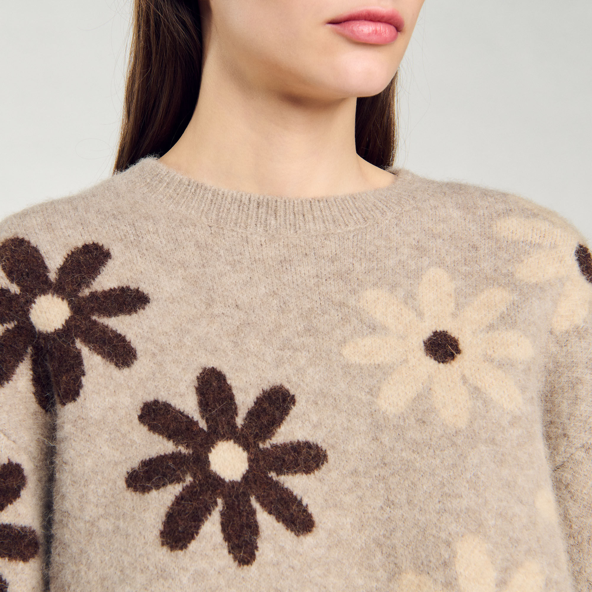 Floral knit jumper