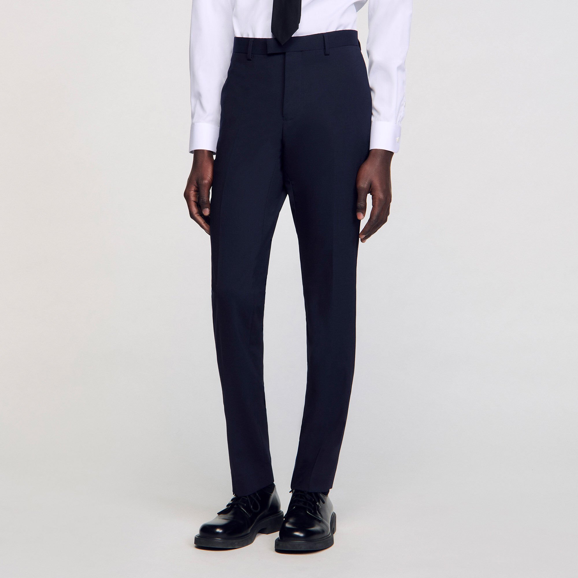 Classic wool suit trousers