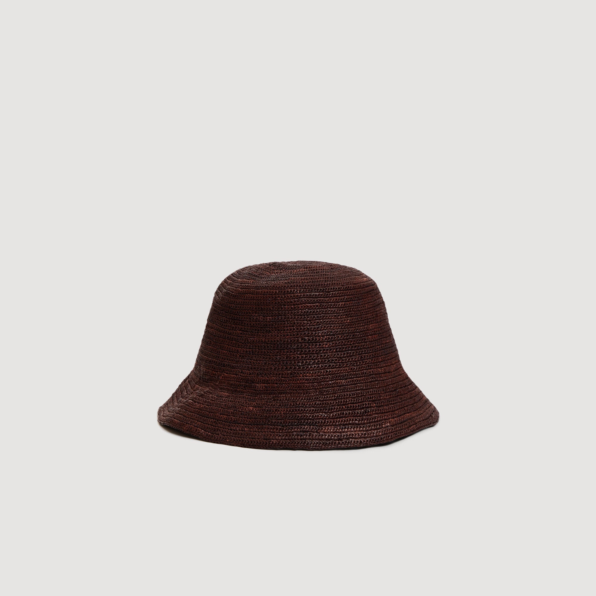 Crochet raffia bucket hat