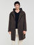 Oversized cotton and wool parka