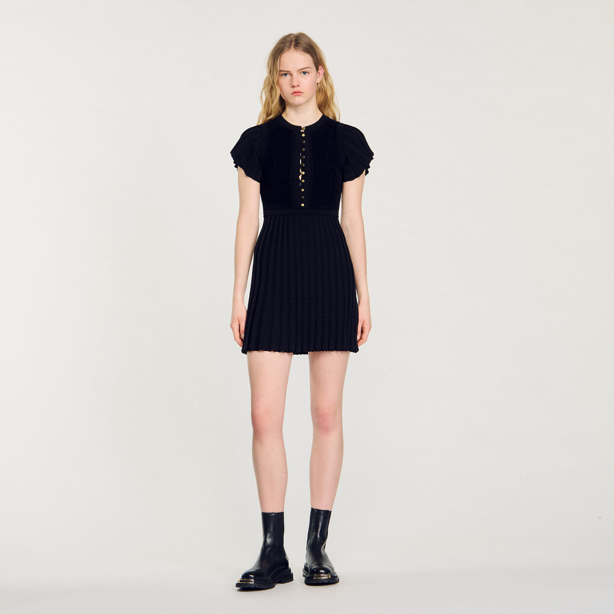 Sandro pleated dress top
