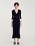 Two-tone knit maxi dress