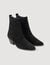 Leather ankle boots with elastic