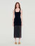 Fringed knit maxi dress