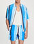 Printed striped swim shorts
