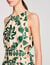 Leaf print maxi dress