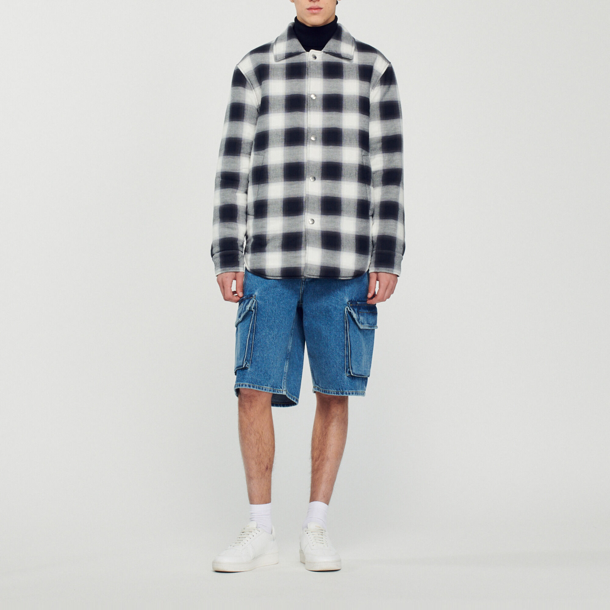 Quilted checked jacket