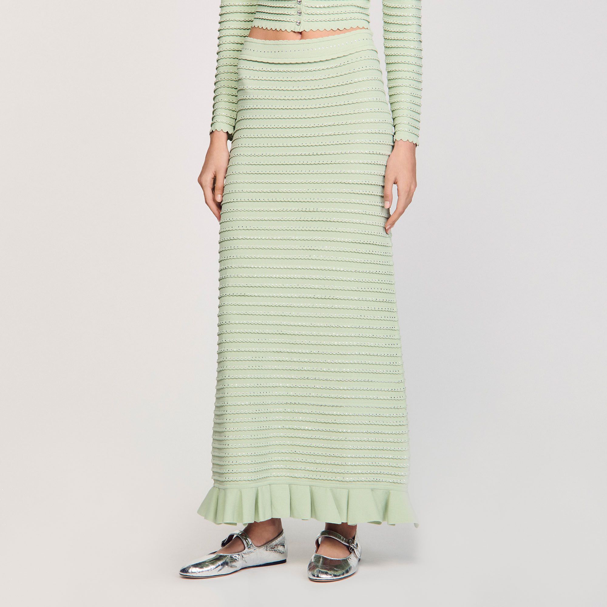 【OJOS】24FW★ i:e Fluid Knit Skirt 01 Susan Graver Printed Liquid Knit Skort with Tie Detail - QVC.com