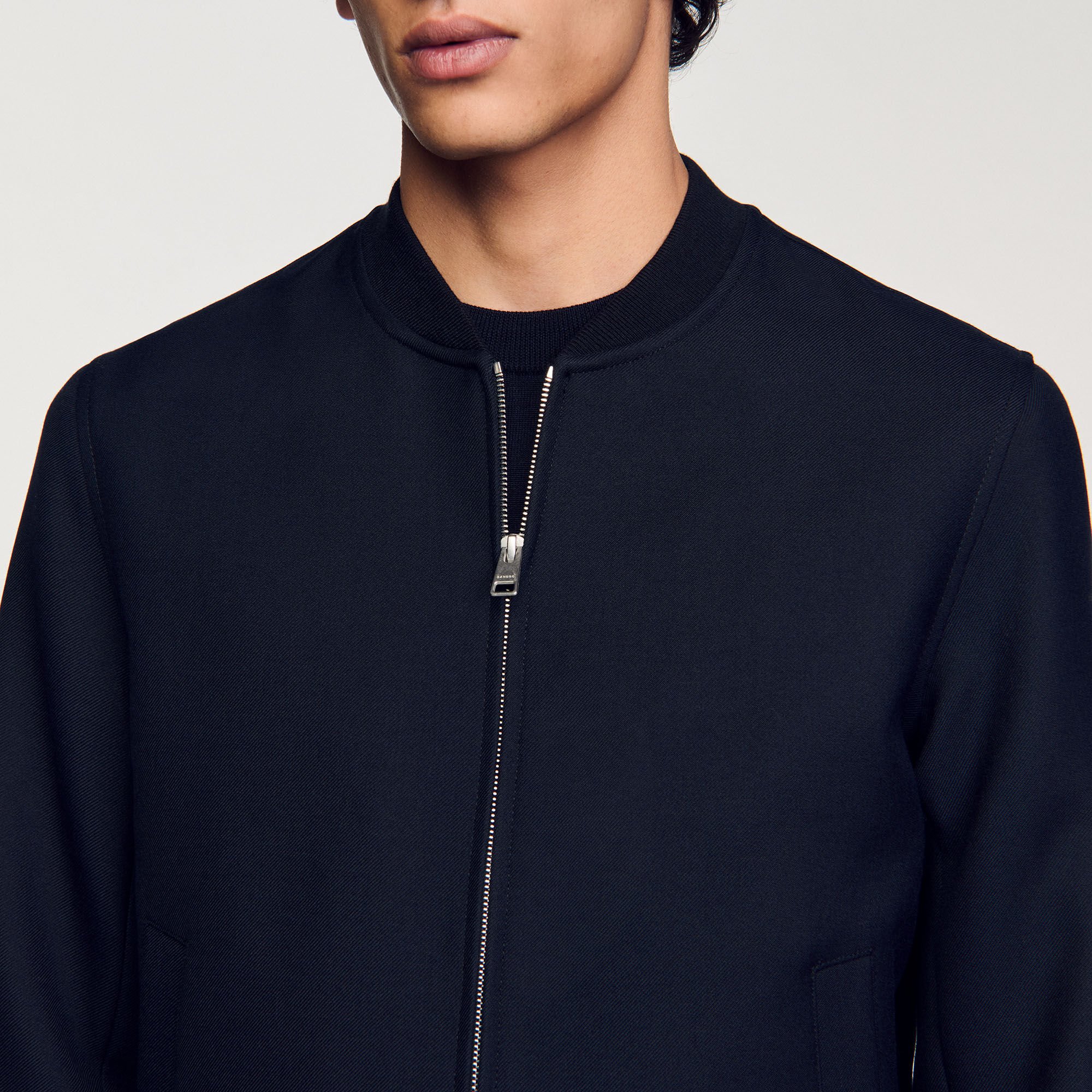 Zip-up varsity jacket