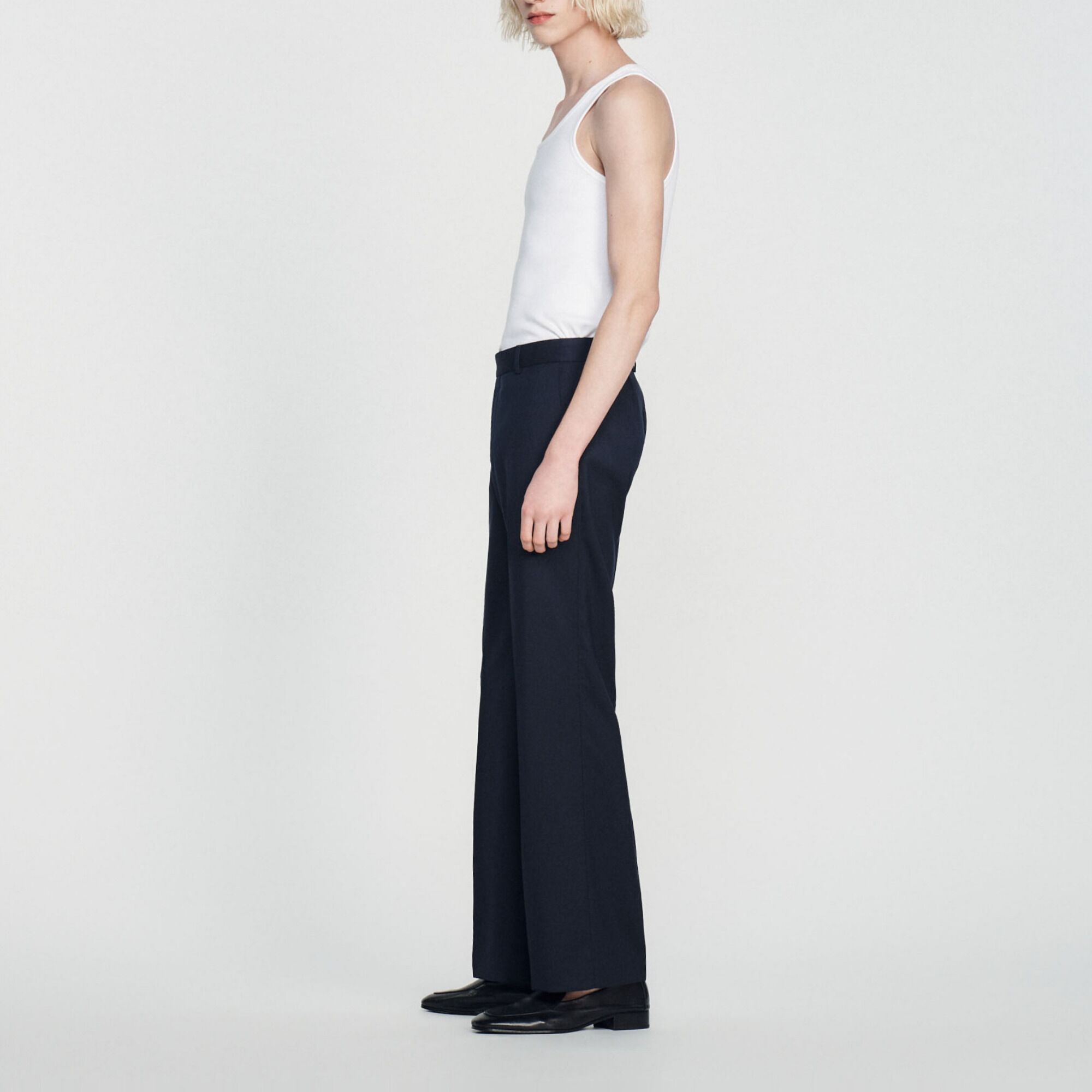 Wool suit trousers