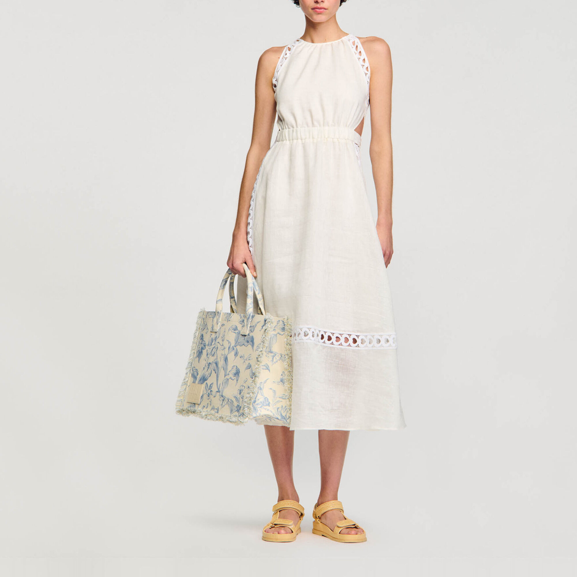 Sandro paris white dress outlet