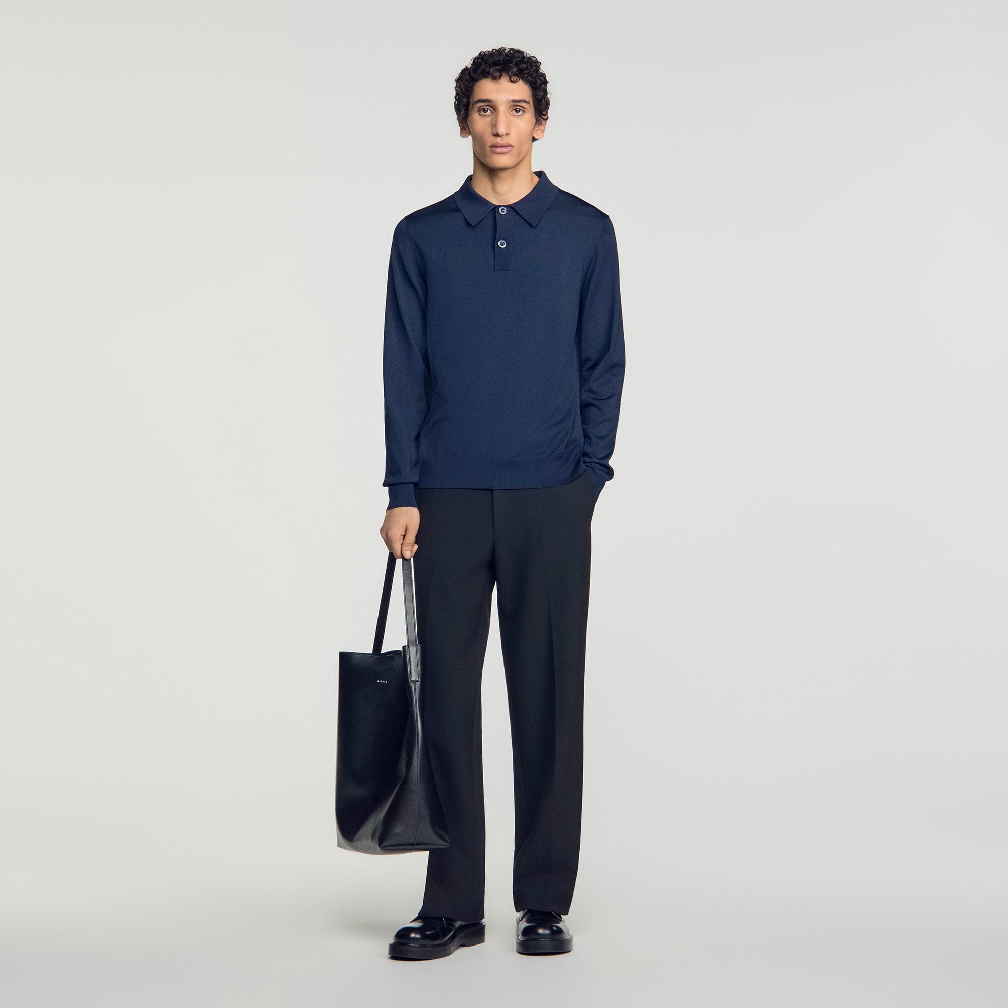 新品　SANDRO サンドロ　メンズ　高級ニット ポロシャツ　XL Polo shirts for men | Sandro Paris