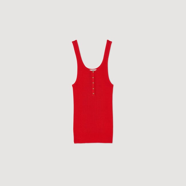 Rib knit vest top