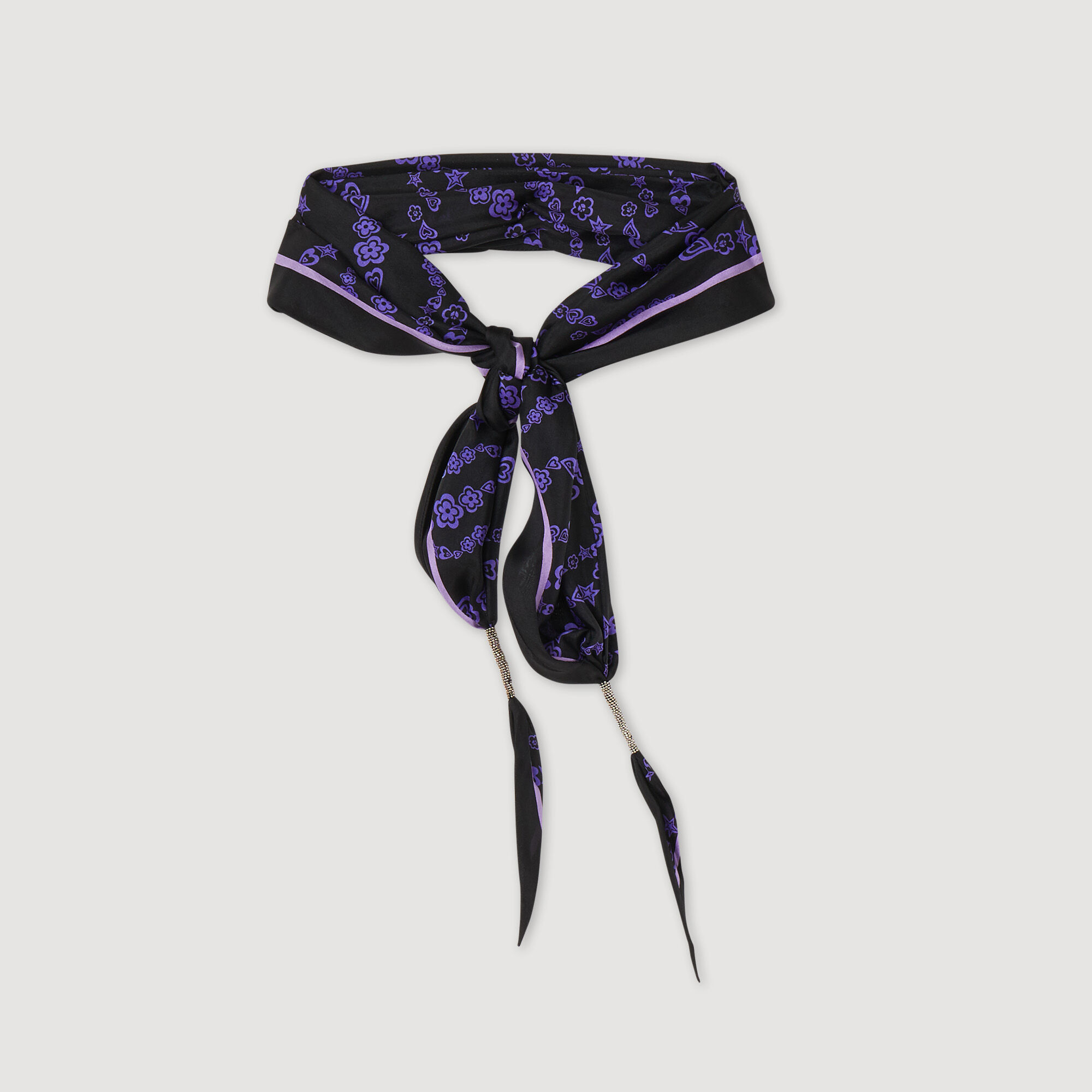 Printed silk scarf