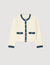 Cardigan with denim details