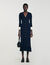 Two-tone knit maxi dress
