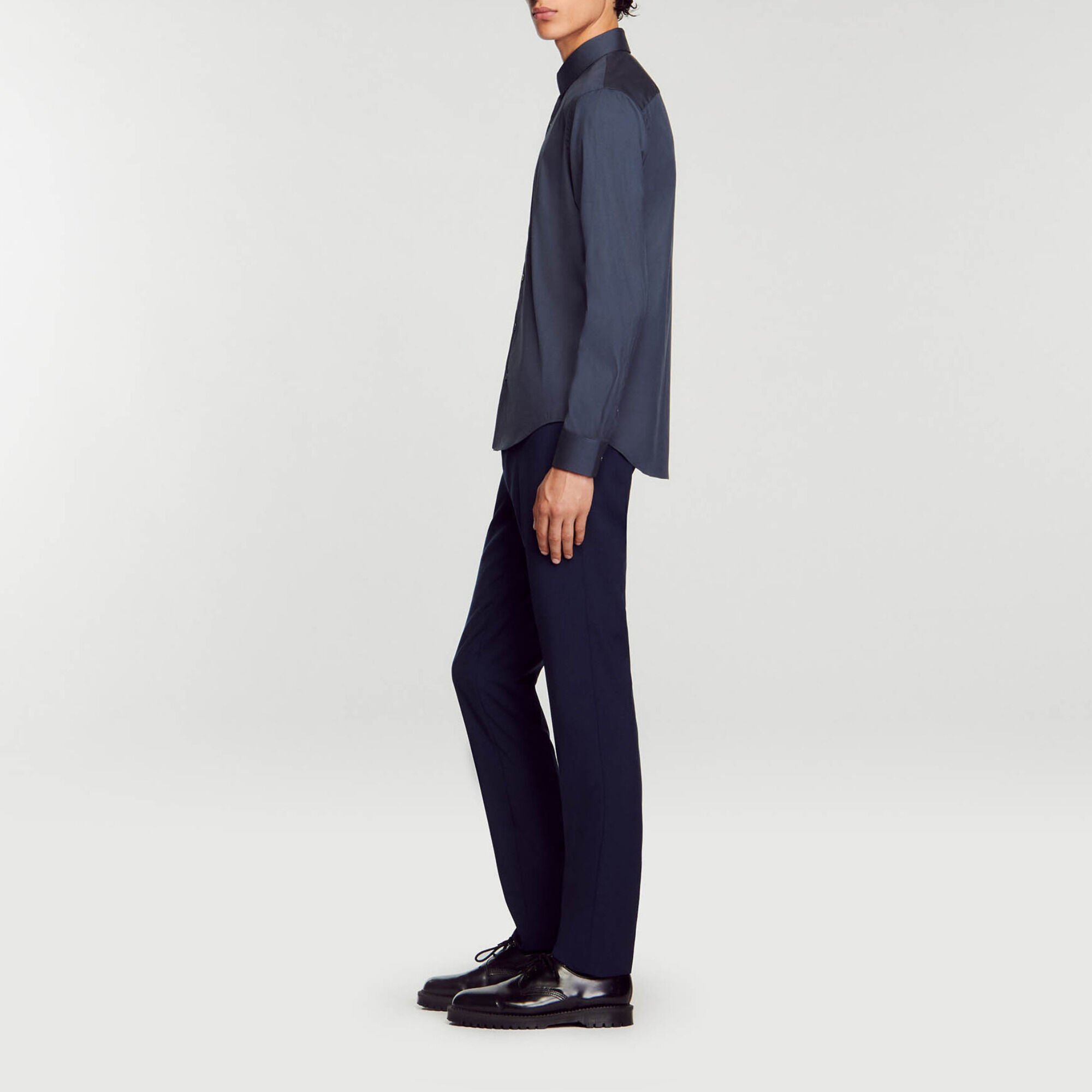 Fitted stretch cotton shirt